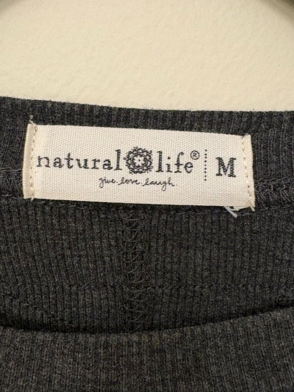 Natural Life Dark Gray and Mustard Yellow Long Sleeve Shirt Size Medium - Picture 4 of 5
